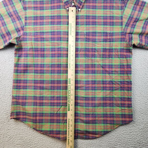 GAP Button Shirt Men's Extra Large Cabincore Cotton Green Red Blue Plaid Preppy - Picture 3 of 9